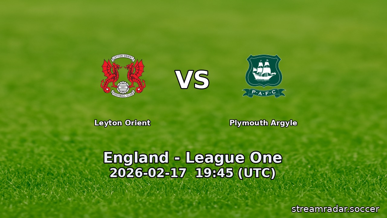 Leyton Orient vs Plymouth Argyle