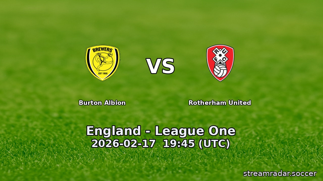 Burton Albion vs Rotherham United