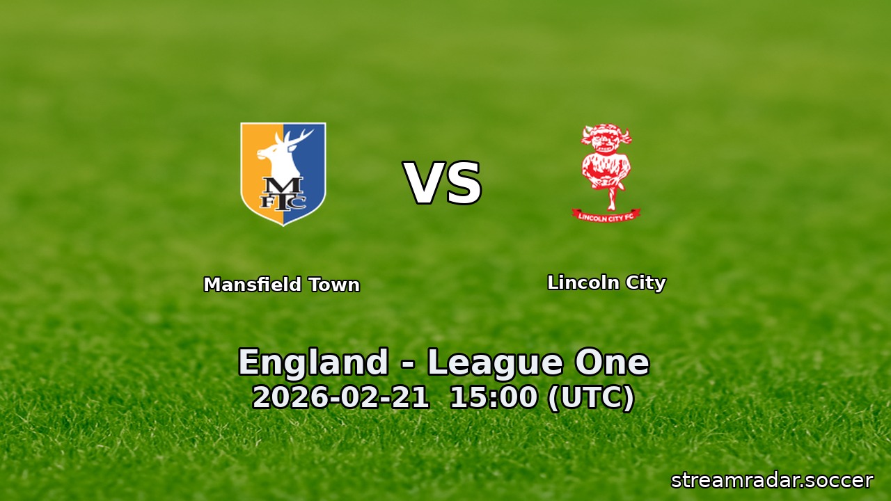 Mansfield Town vs Lincoln City