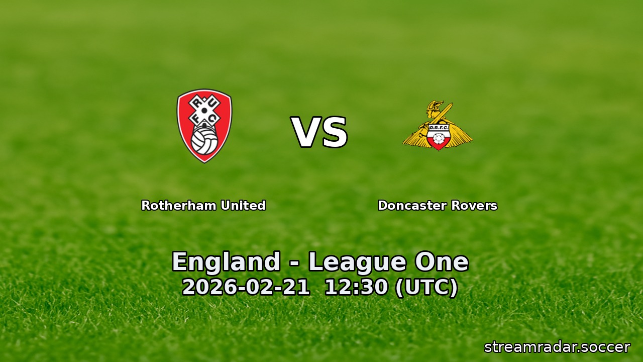 Rotherham United vs Doncaster Rovers