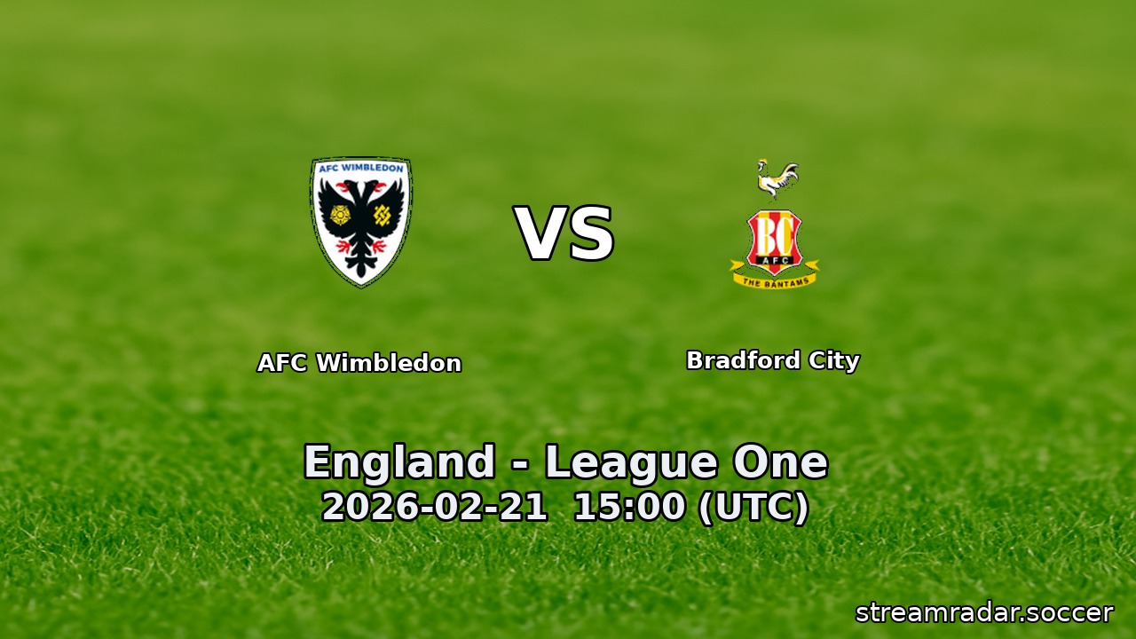 AFC Wimbledon vs Bradford City