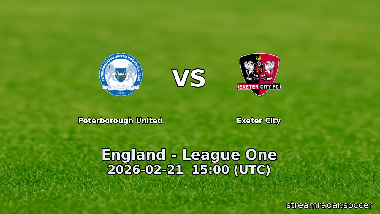 Peterborough United vs Exeter City