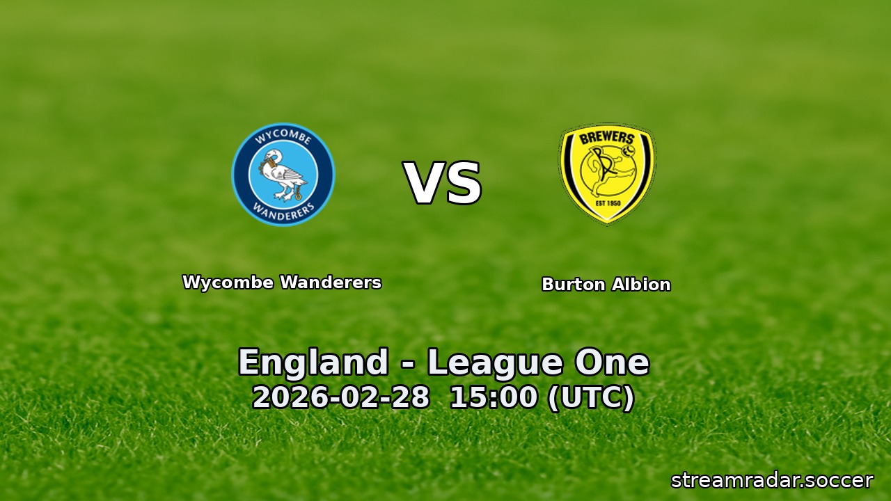 Wycombe Wanderers vs Burton Albion