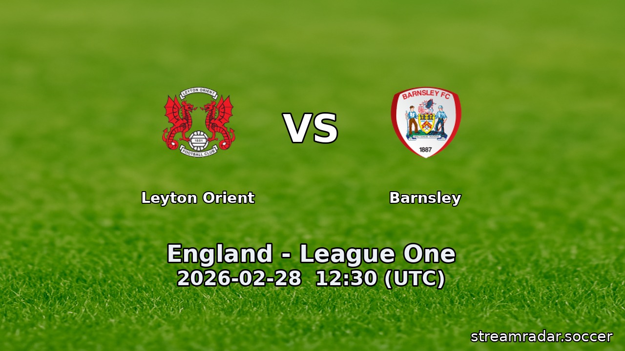 Leyton Orient vs Barnsley