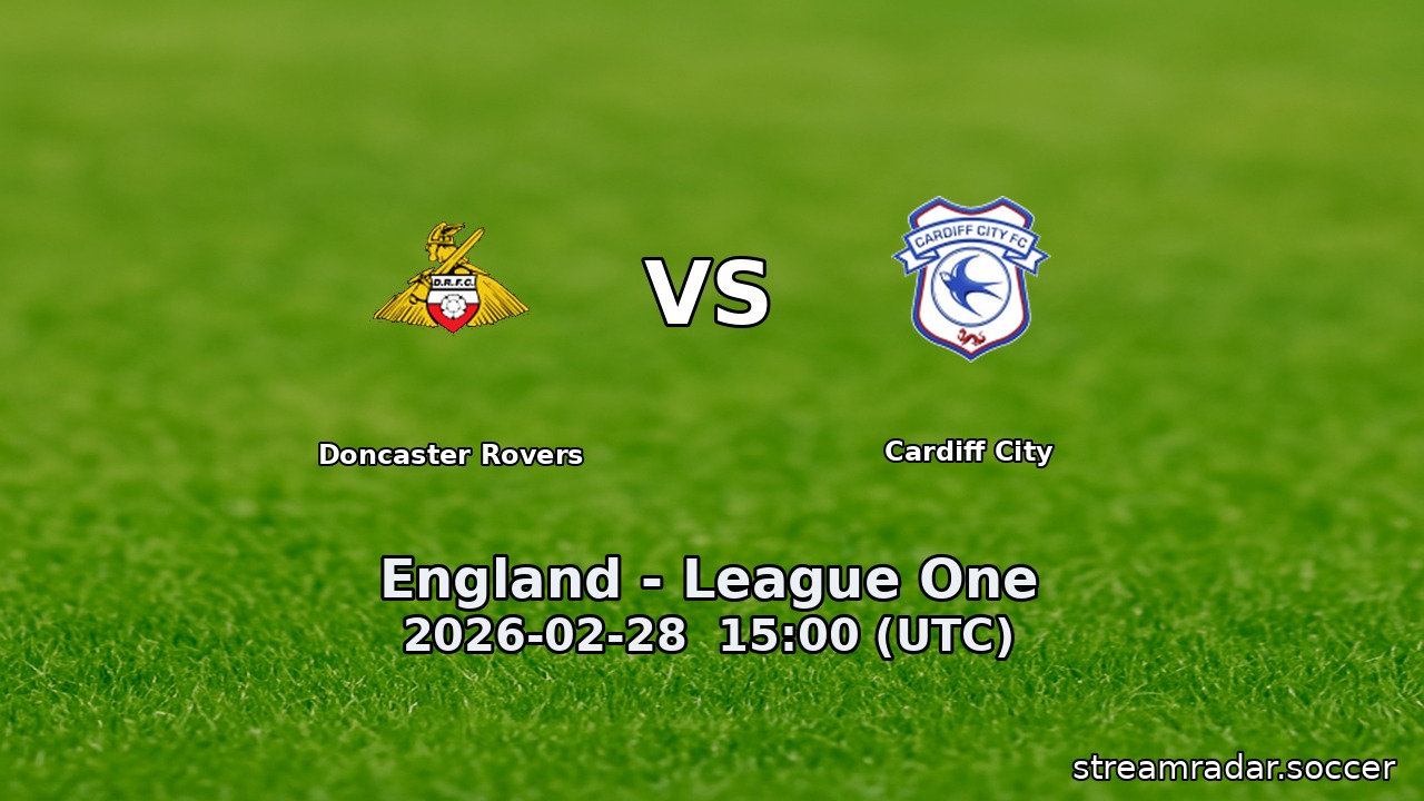 Doncaster Rovers vs Cardiff City