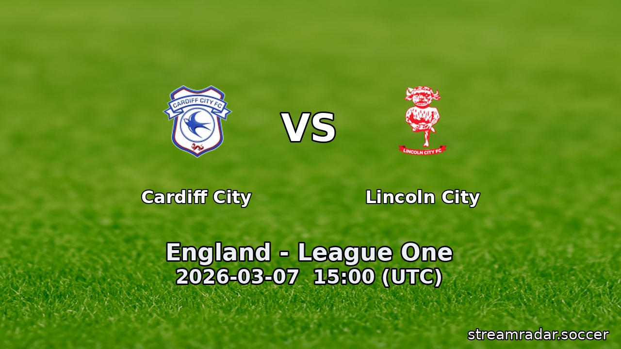 Cardiff City vs Lincoln City