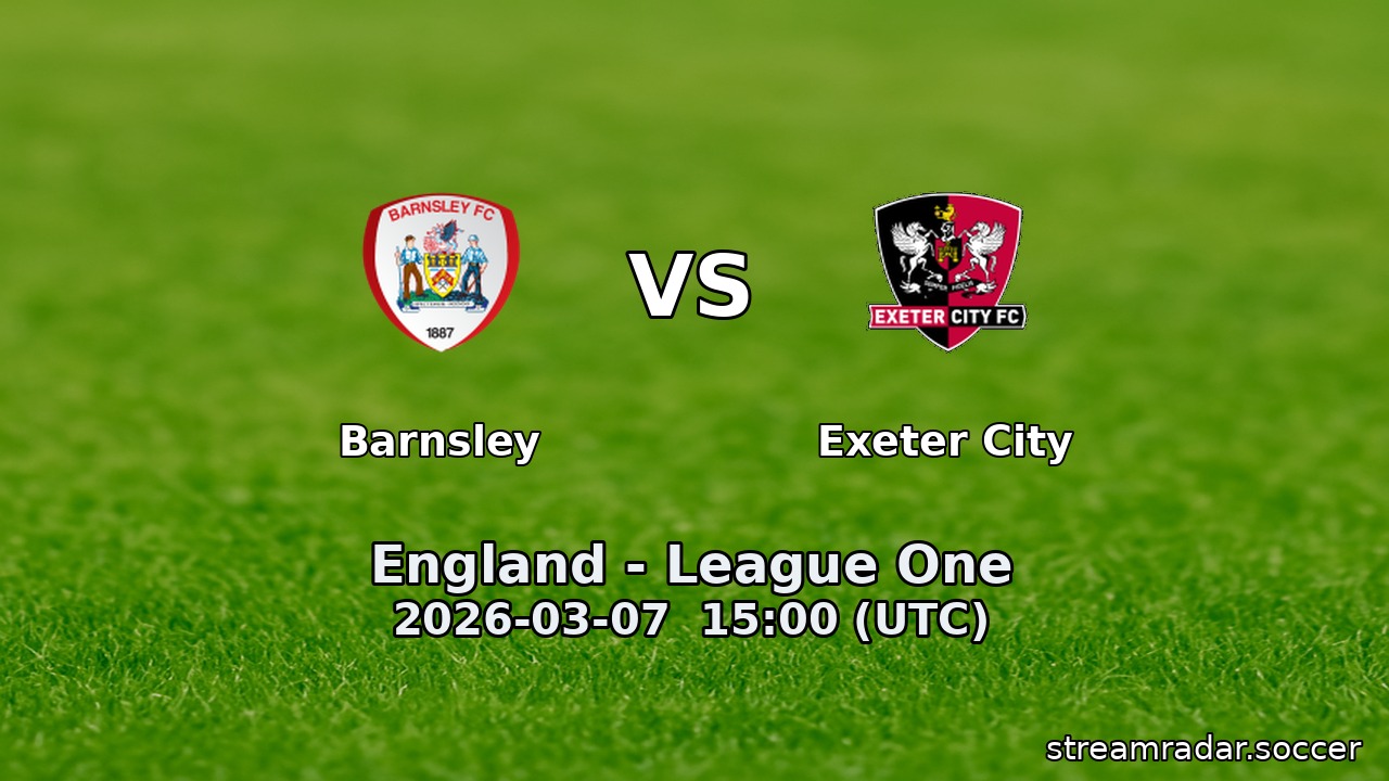 Barnsley vs Exeter City