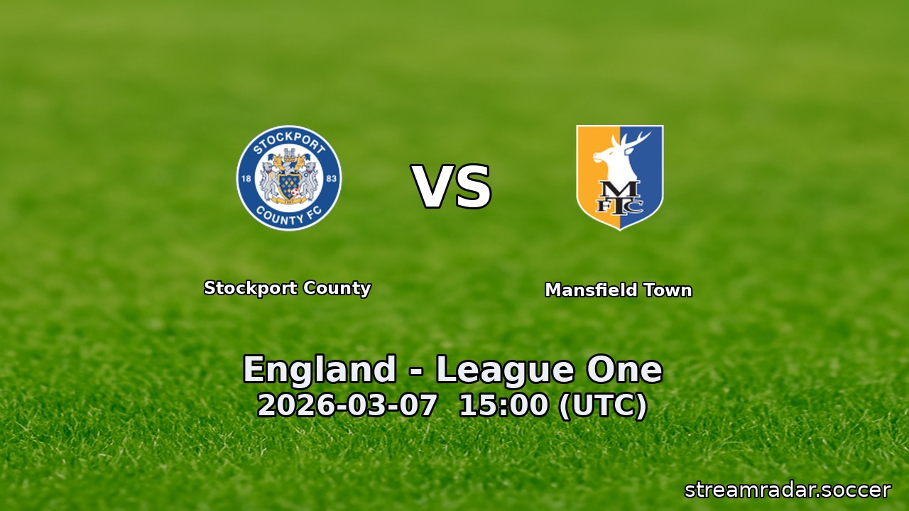 Stockport County vs Mansfield Town