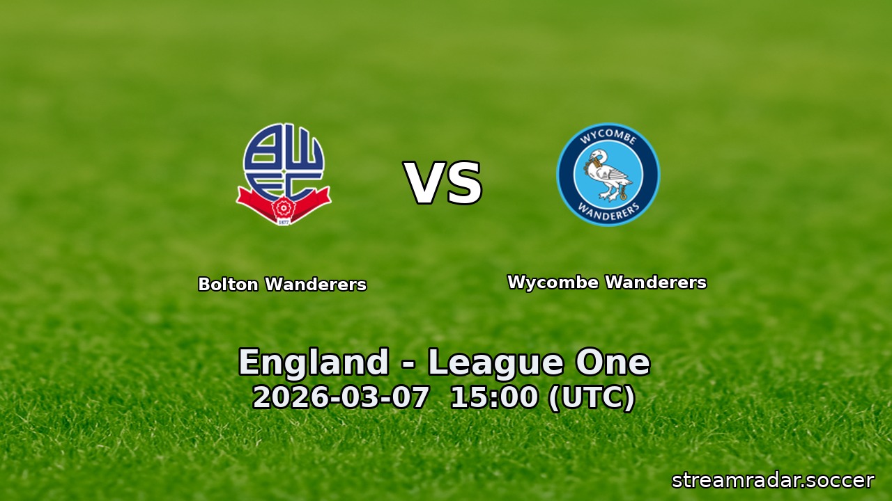 Bolton Wanderers vs Wycombe Wanderers