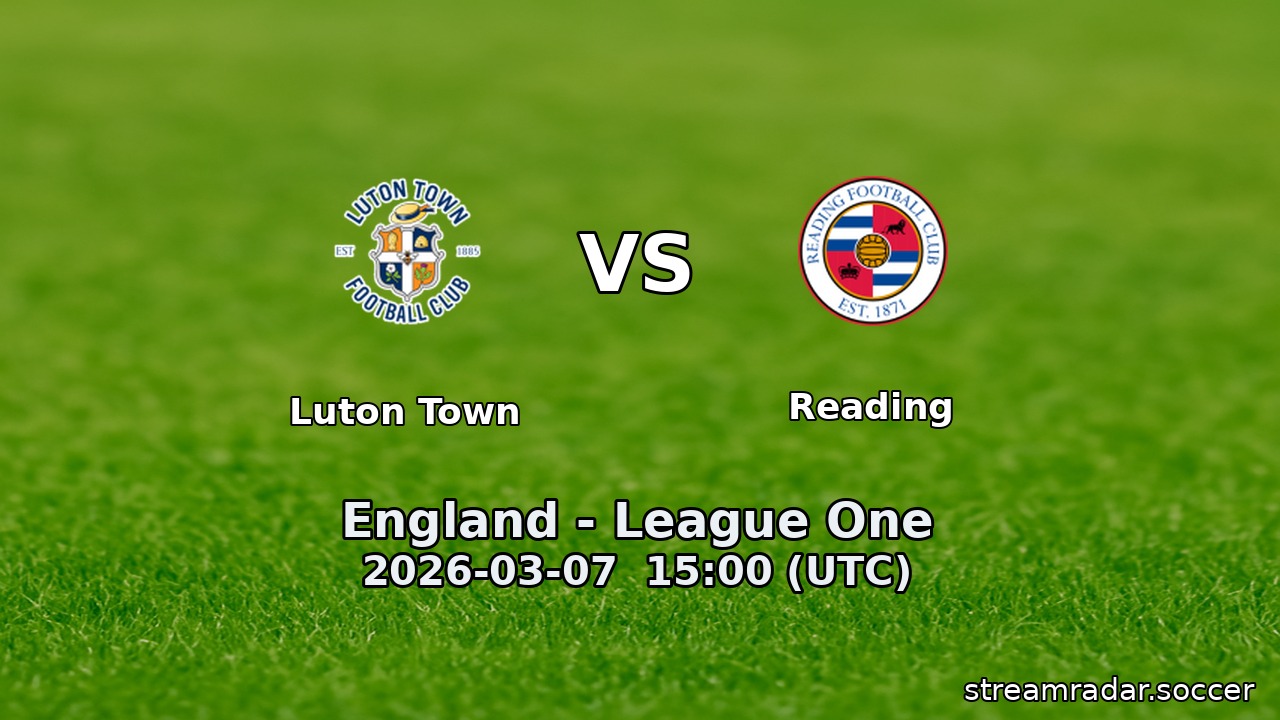 Luton Town vs Reading