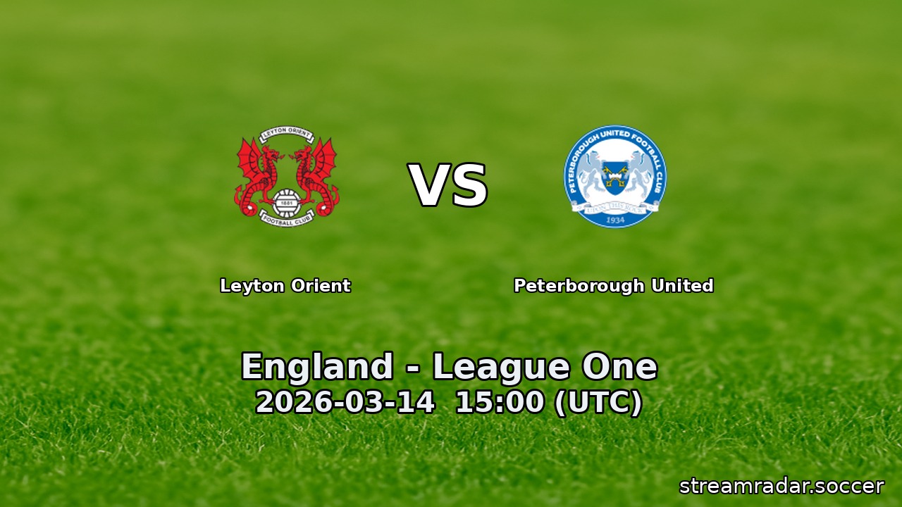 Leyton Orient vs Peterborough United