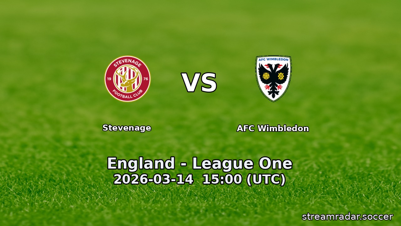 Stevenage vs AFC Wimbledon