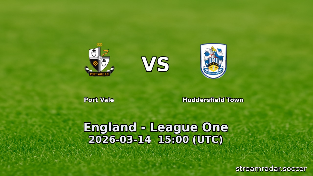 Port Vale vs Huddersfield Town
