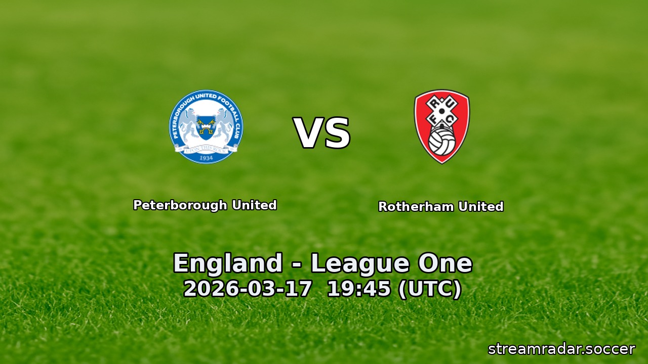 Peterborough United vs Rotherham United