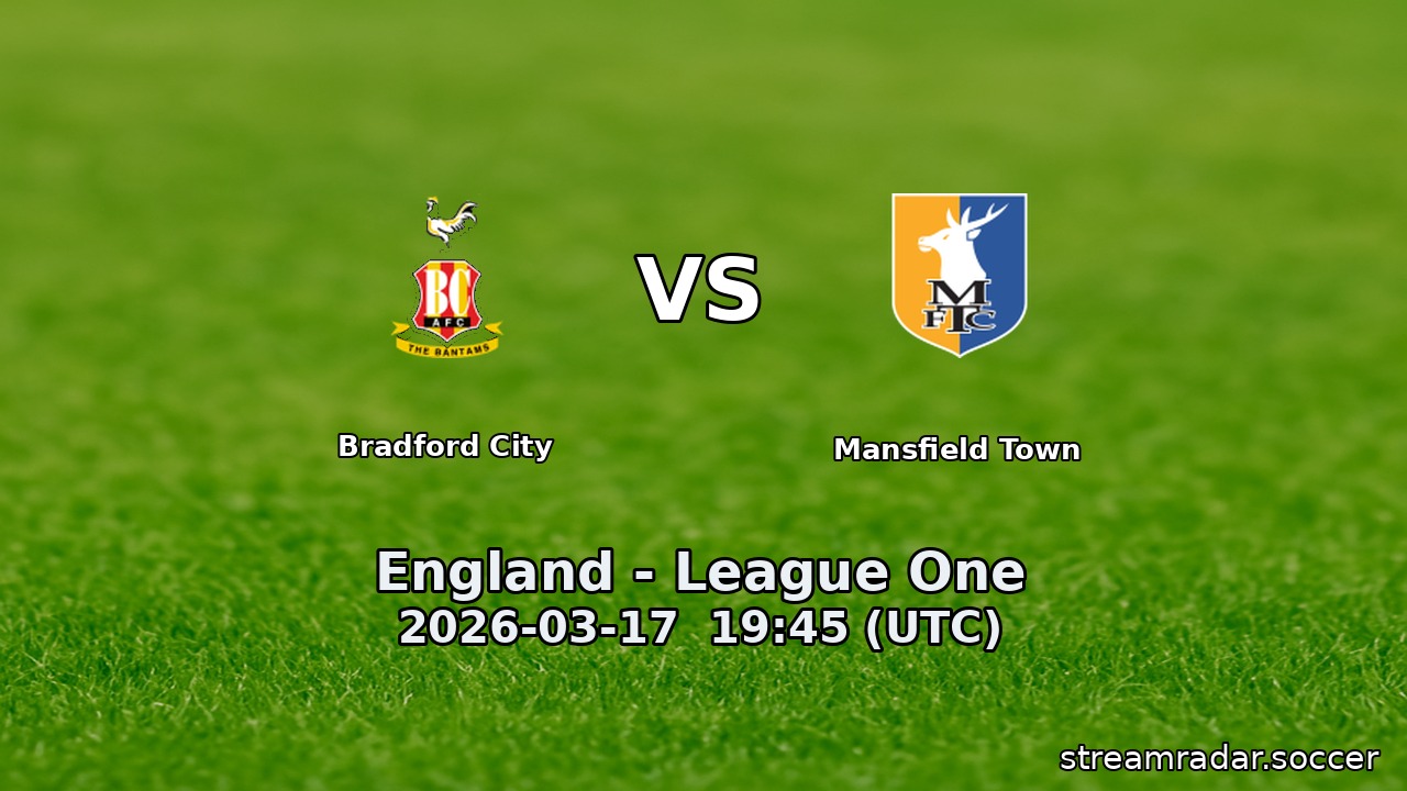 Bradford City vs Mansfield Town