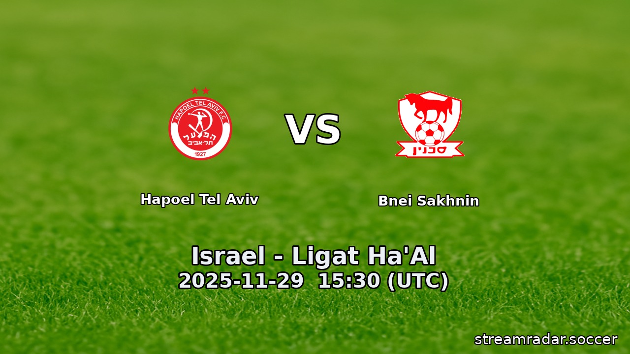 Hapoel Tel Aviv vs Bnei Sakhnin