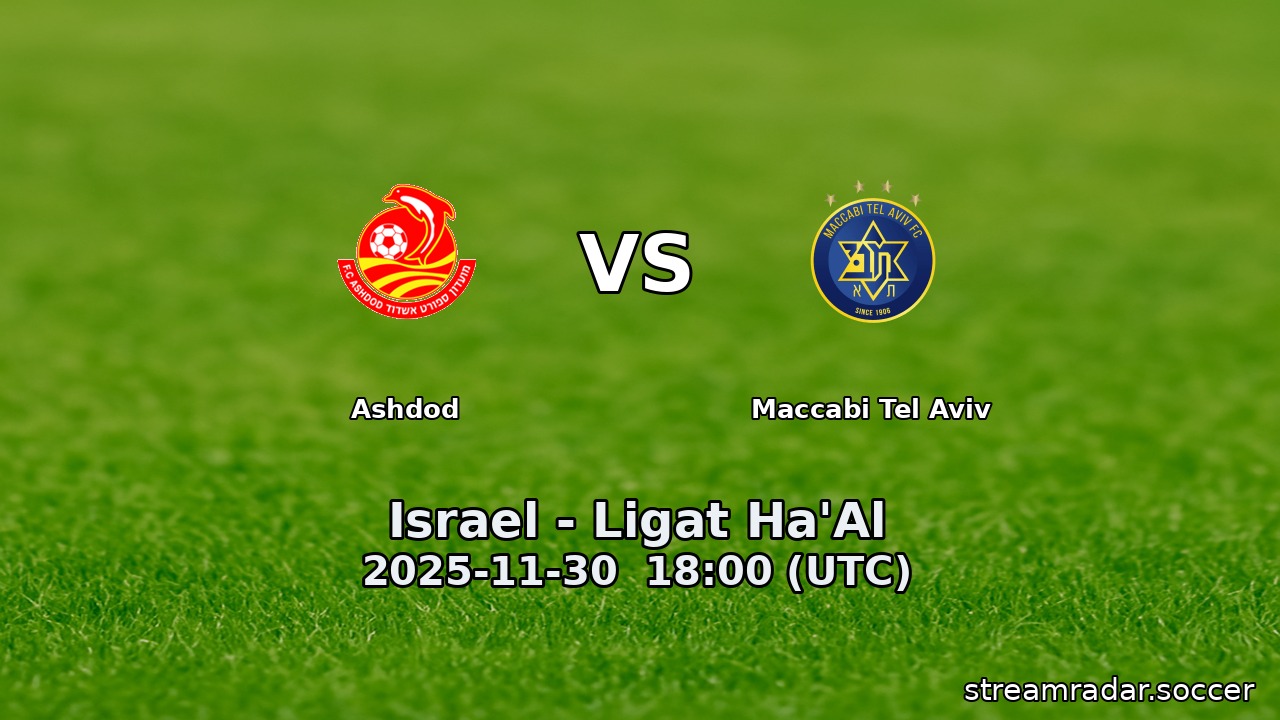 Ashdod vs Maccabi Tel Aviv