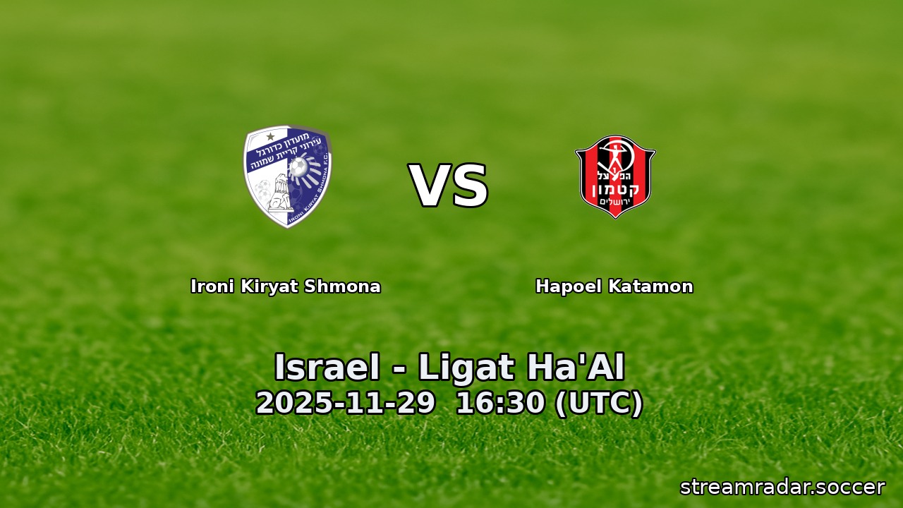 Ironi Kiryat Shmona vs Hapoel Katamon