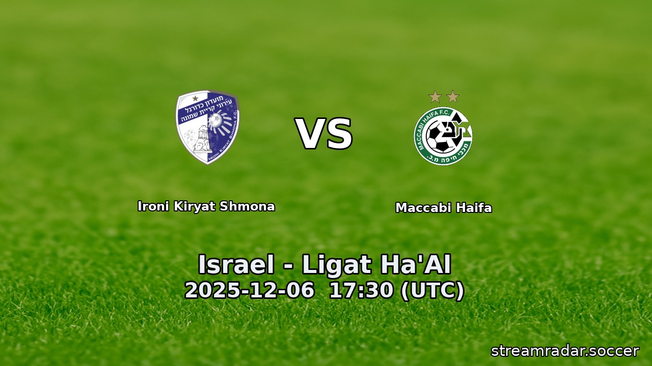 Ironi Kiryat Shmona vs Maccabi Haifa