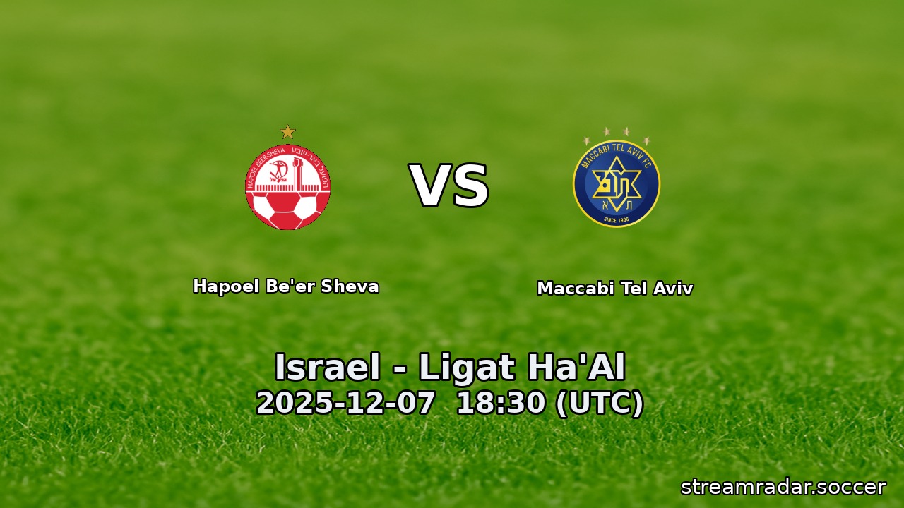 Hapoel Be'er Sheva vs Maccabi Tel Aviv