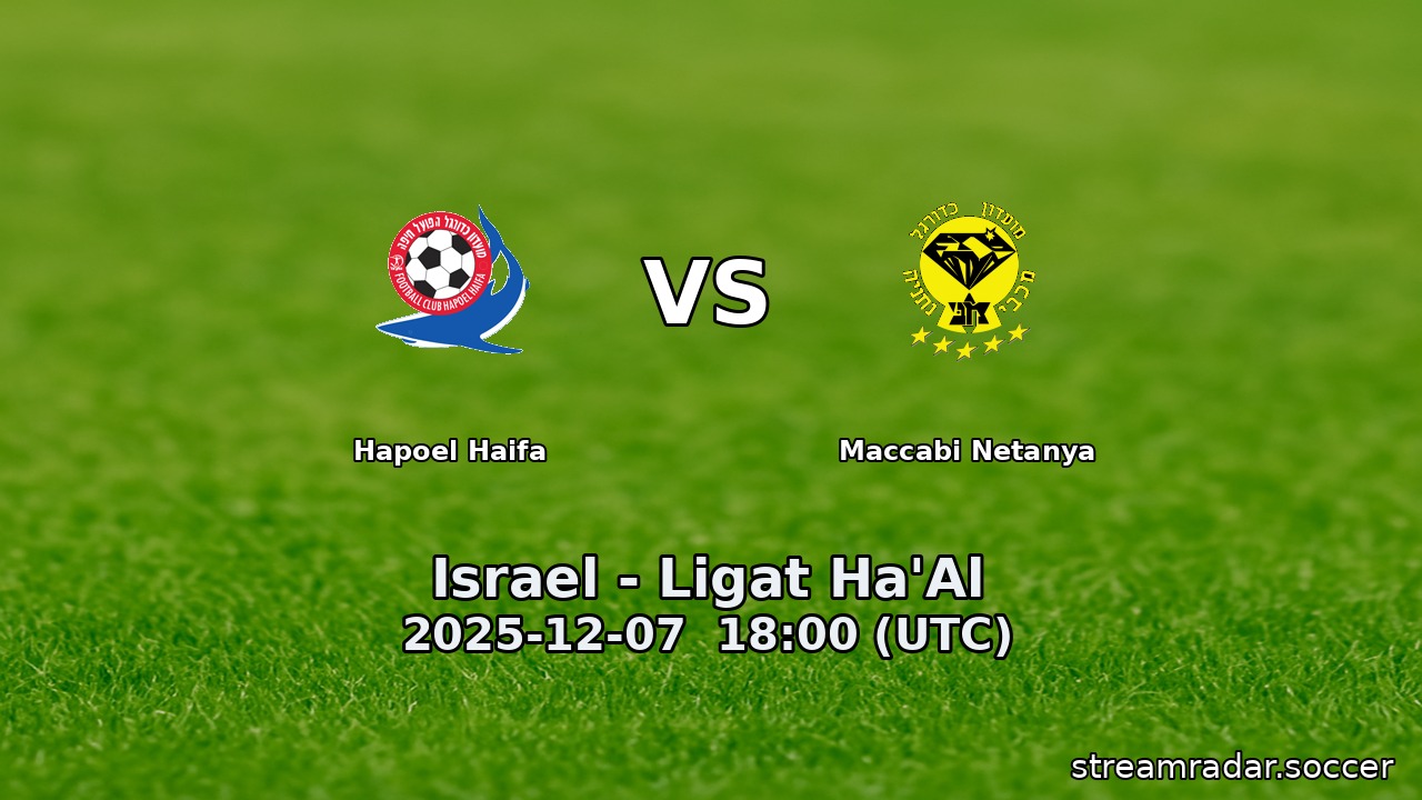 Hapoel Haifa vs Maccabi Netanya