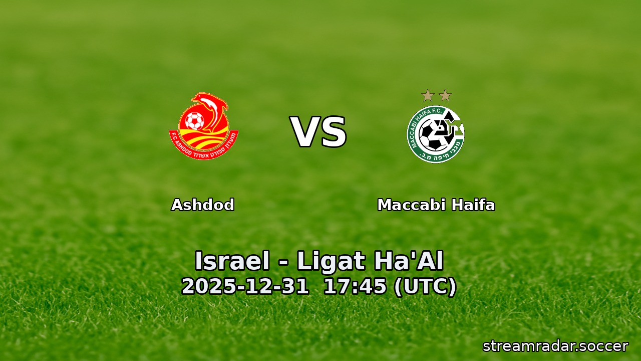 Ashdod vs Maccabi Haifa