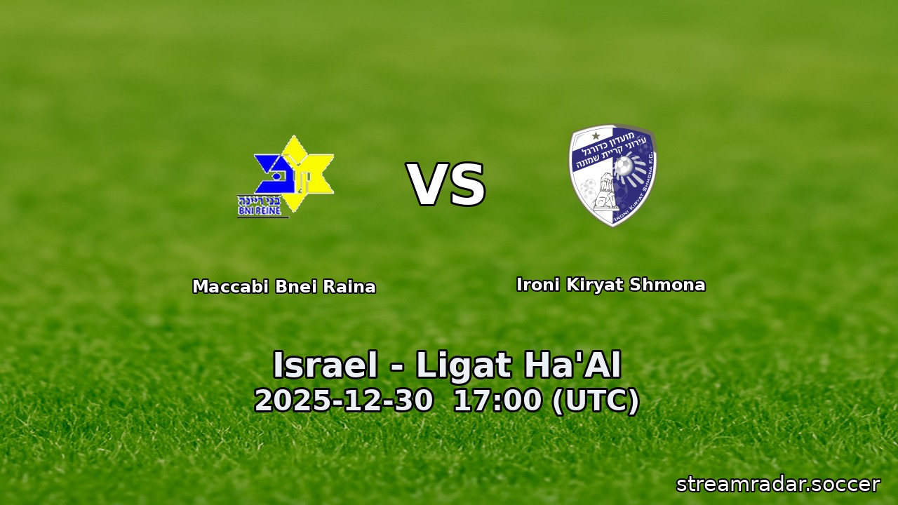 Maccabi Bnei Raina vs Ironi Kiryat Shmona
