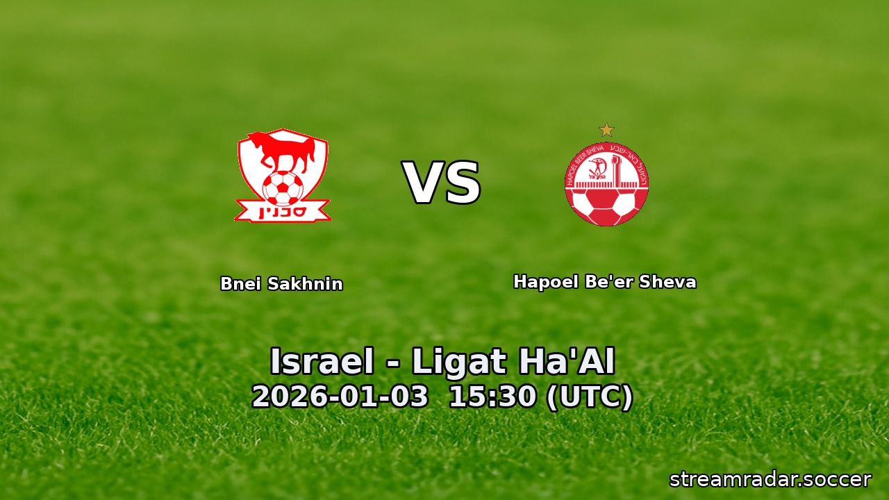 Bnei Sakhnin vs Hapoel Be'er Sheva