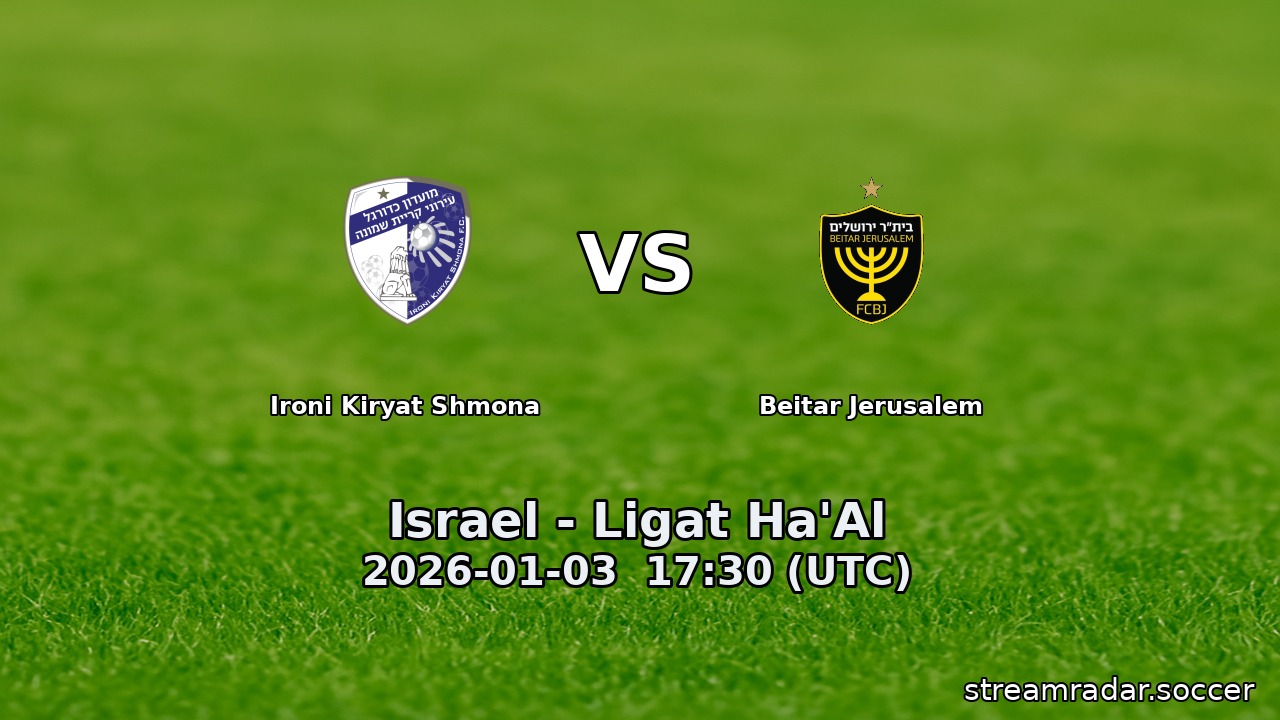 Ironi Kiryat Shmona vs Beitar Jerusalem