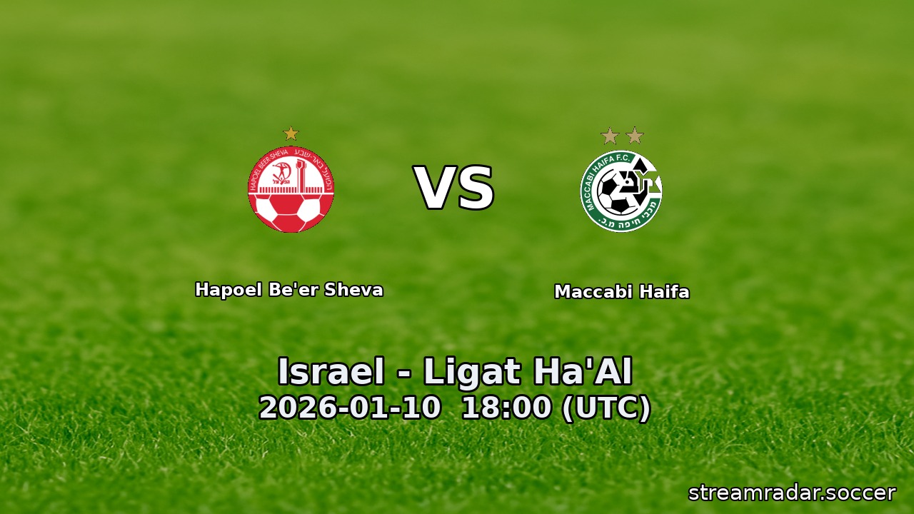 Hapoel Be'er Sheva vs Maccabi Haifa