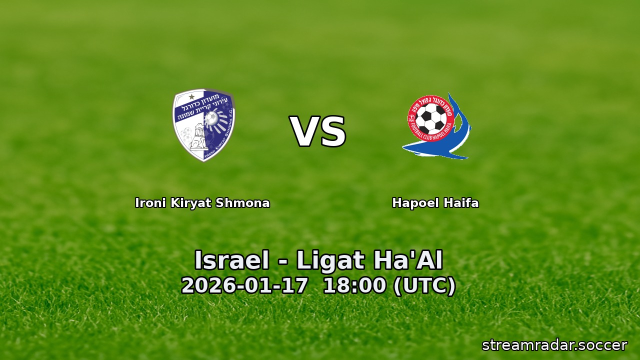 Ironi Kiryat Shmona vs Hapoel Haifa