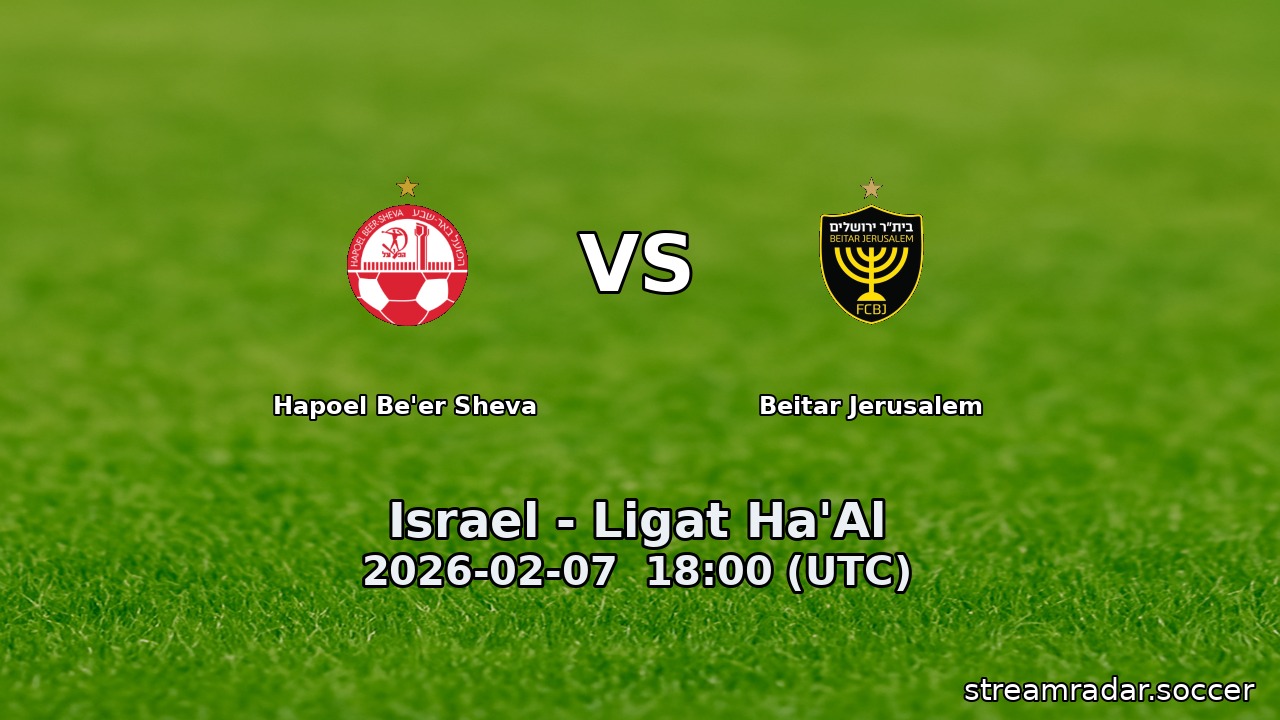 Hapoel Be'er Sheva vs Beitar Jerusalem
