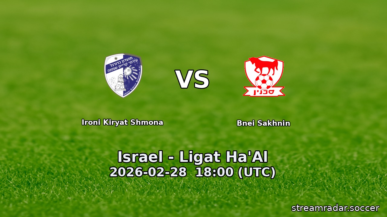 Ironi Kiryat Shmona vs Bnei Sakhnin