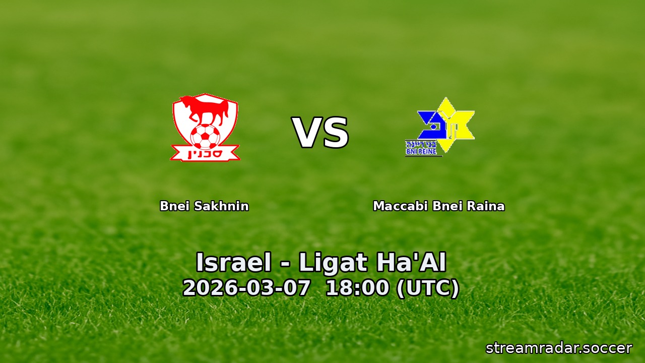 Bnei Sakhnin vs Maccabi Bnei Raina