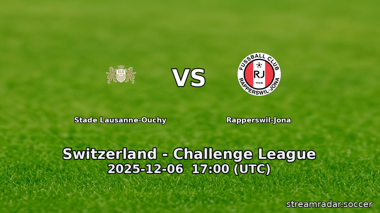 Stade Lausanne-Ouchy vs Rapperswil-Jona