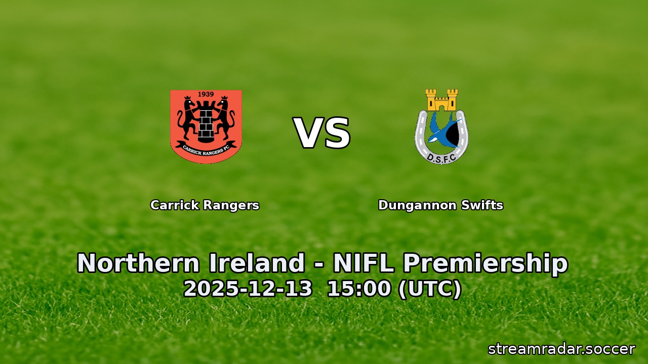 Carrick Rangers vs Dungannon Swifts