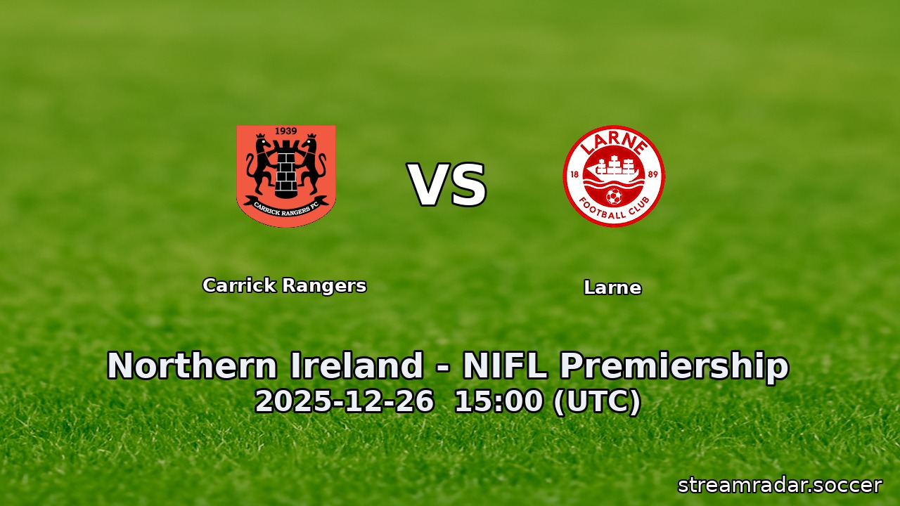 Carrick Rangers vs Larne