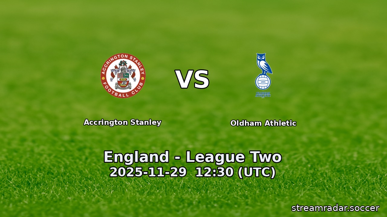 Accrington Stanley vs Oldham Athletic