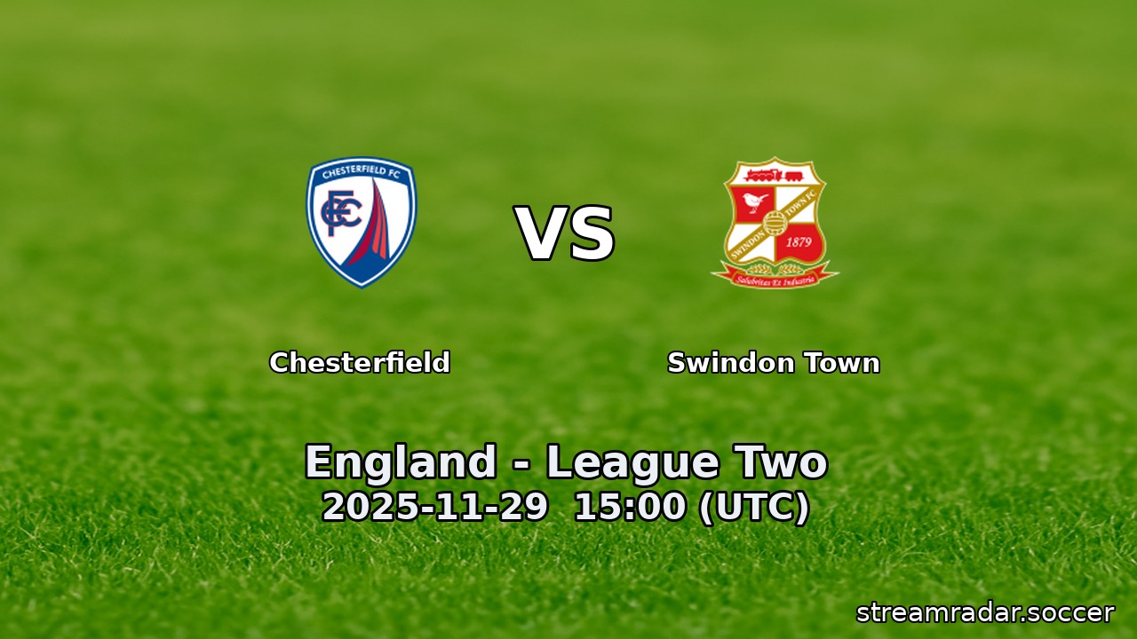 Chesterfield vs Swindon Town