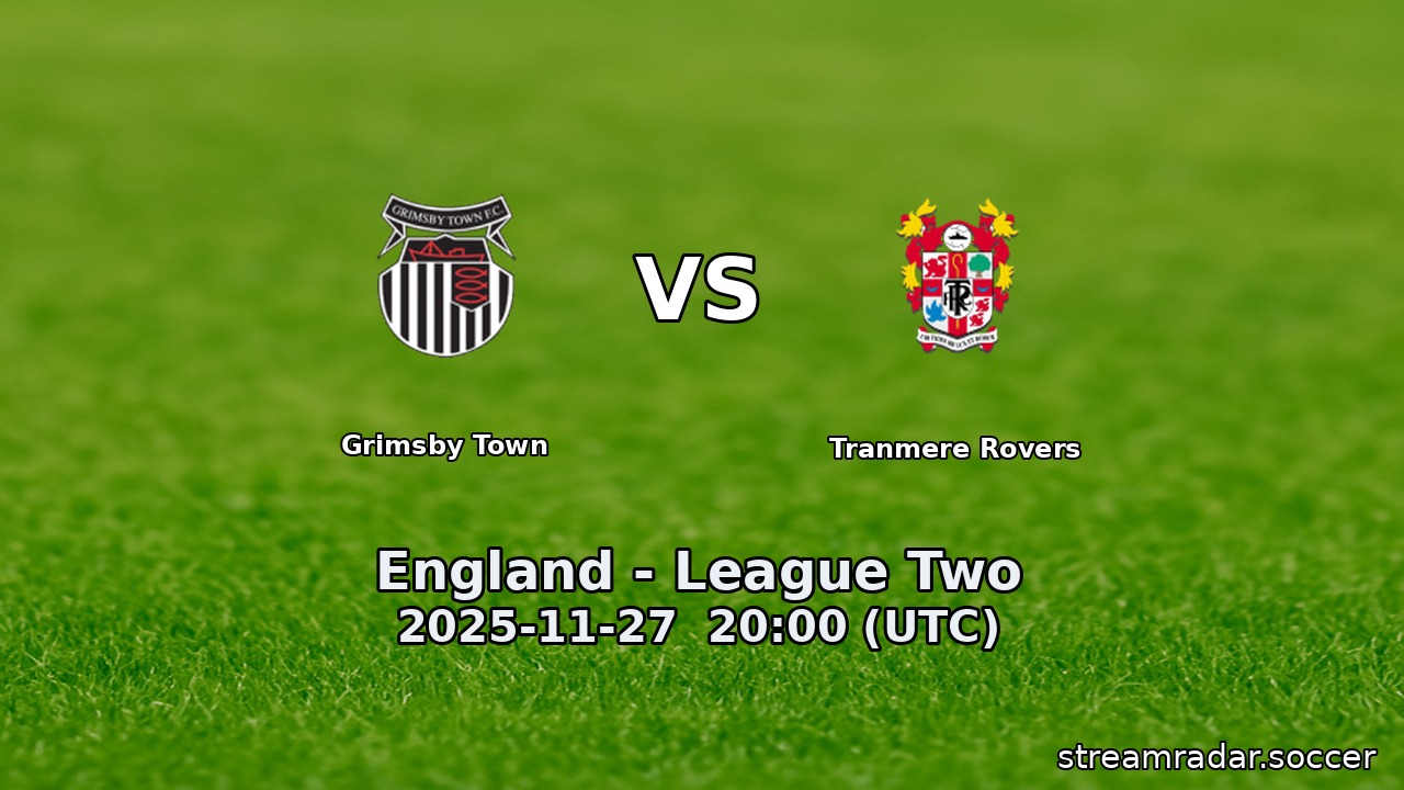 Grimsby Town vs Tranmere Rovers