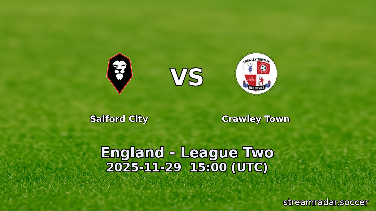Salford City vs Crawley Town