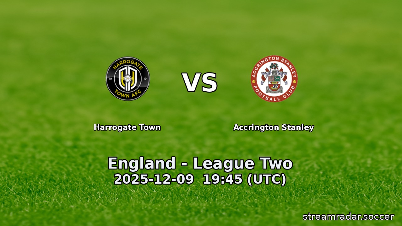 Harrogate Town vs Accrington Stanley