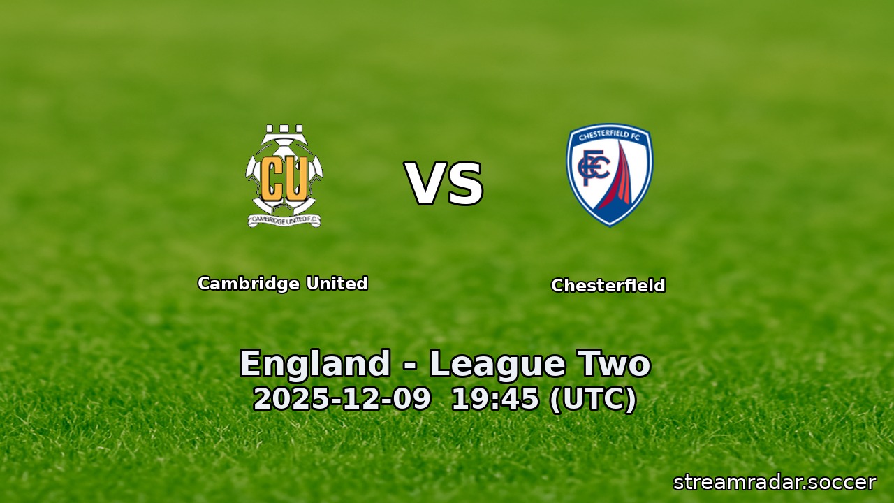 Cambridge United vs Chesterfield