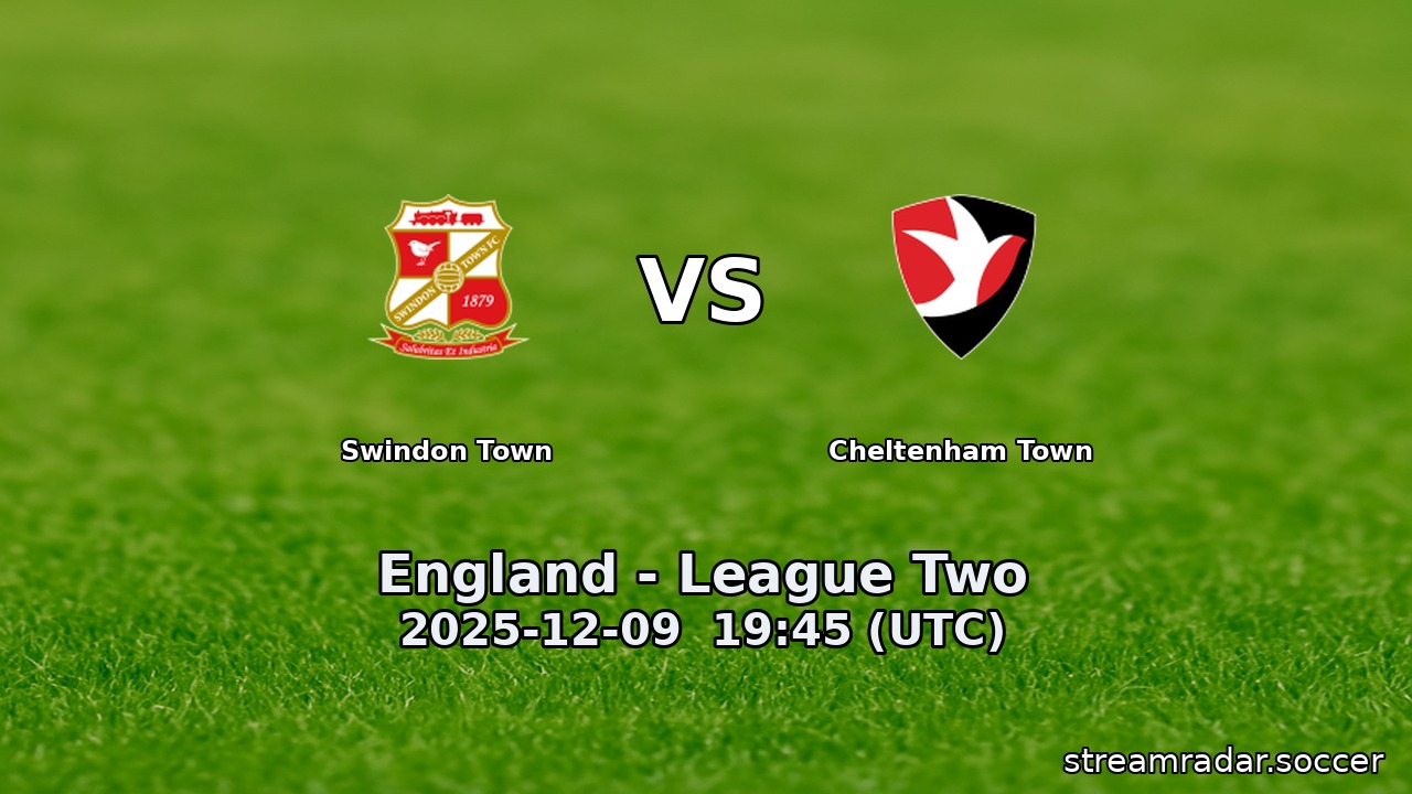 Swindon Town vs Cheltenham Town