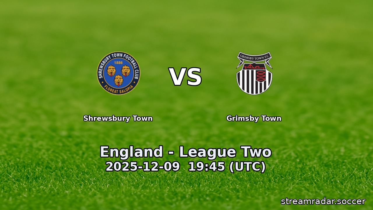 Shrewsbury Town vs Grimsby Town