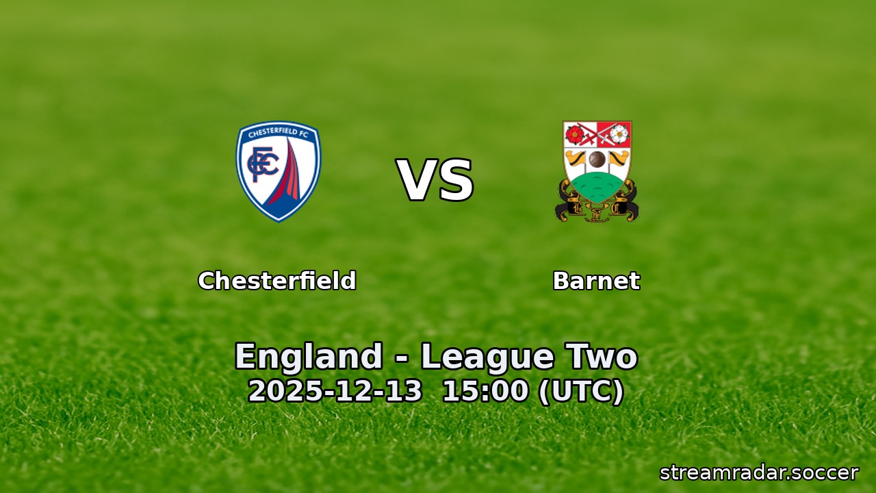 Chesterfield vs Barnet