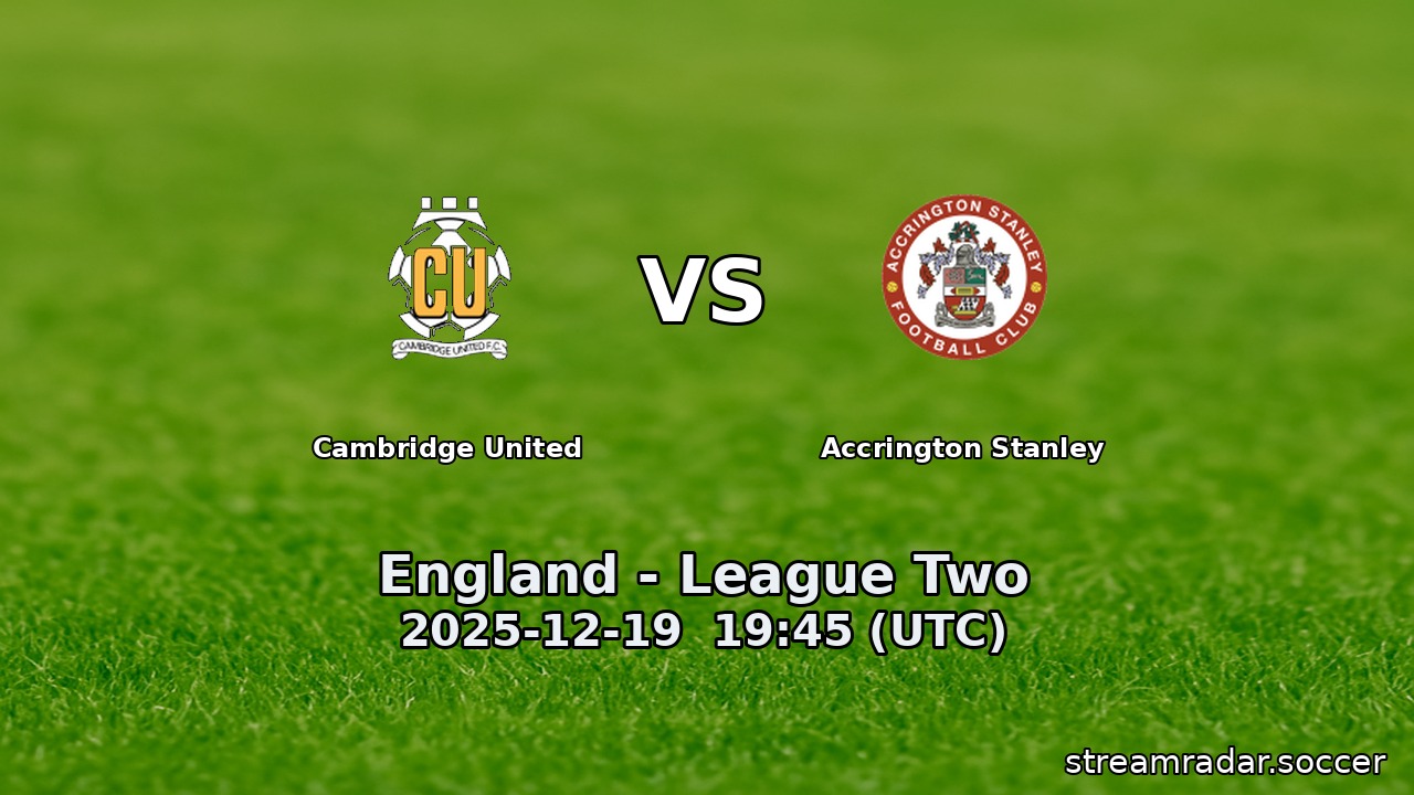 Cambridge United vs Accrington Stanley