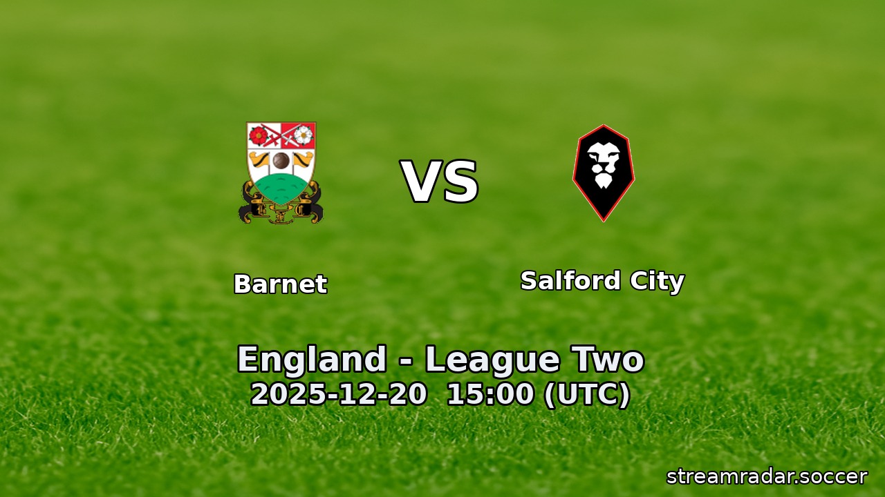 Barnet vs Salford City