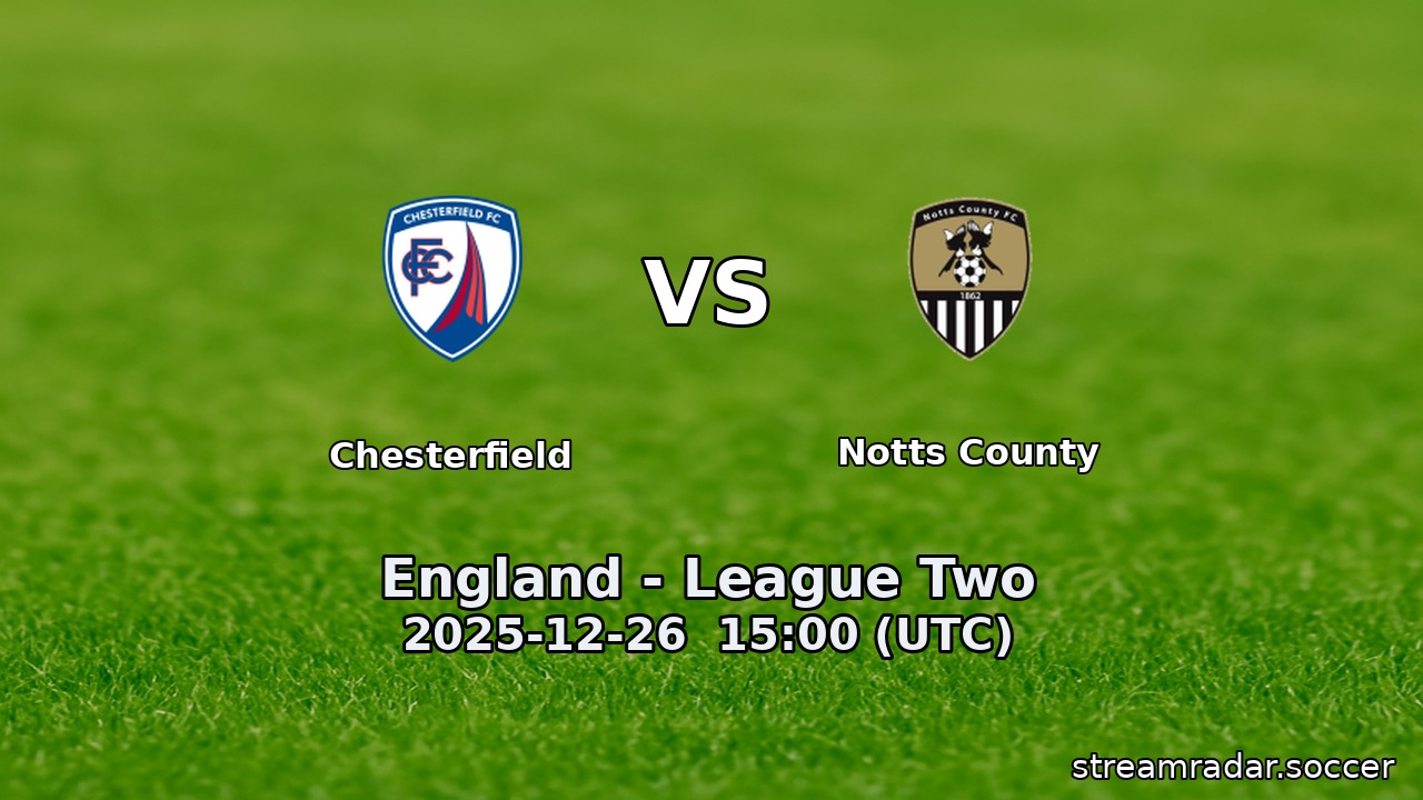 Chesterfield vs Notts County