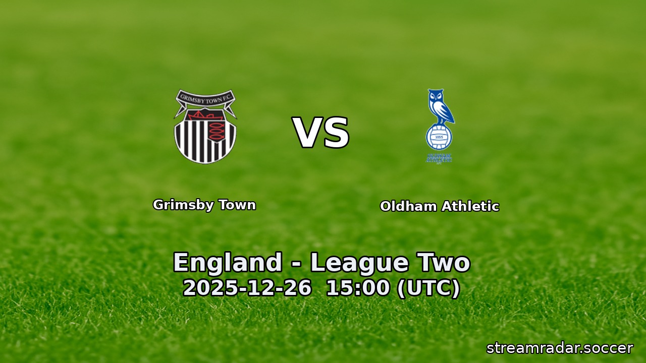 Grimsby Town vs Oldham Athletic